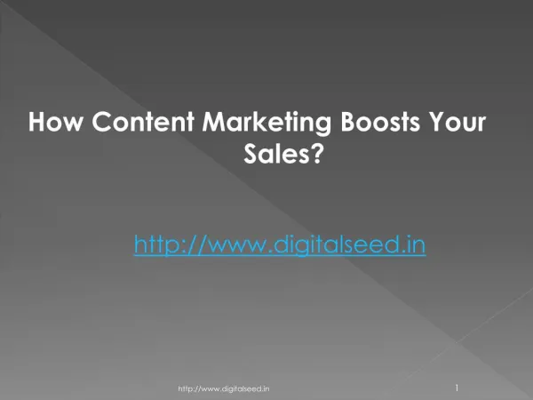 How Content Marketing Boosts Your Sales? – Digitalseed | Digital Marketing Company in pune