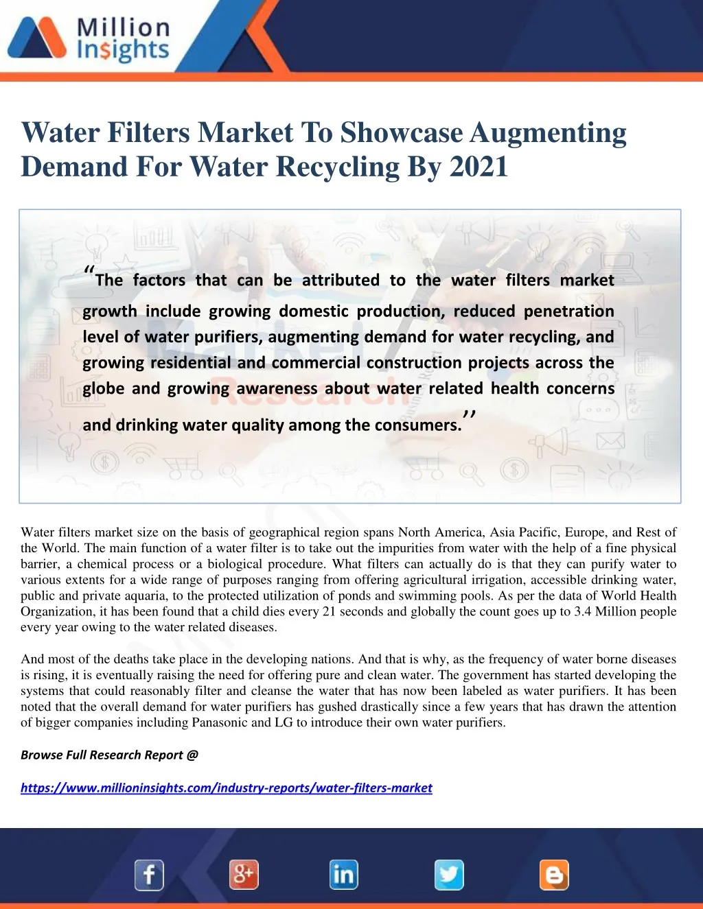 water filters market to showcase augmenting