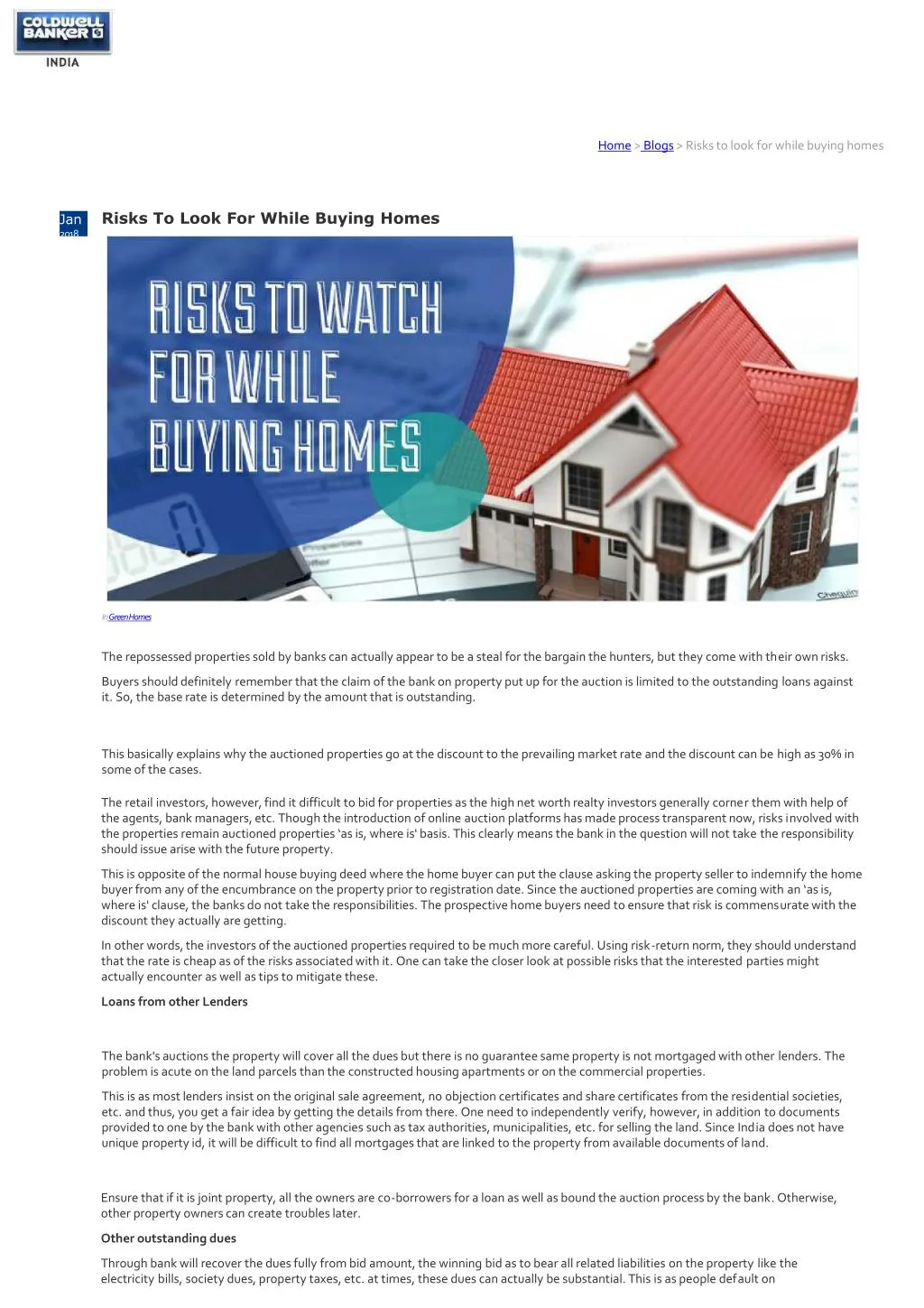 home blogs risks to look for while buying homes