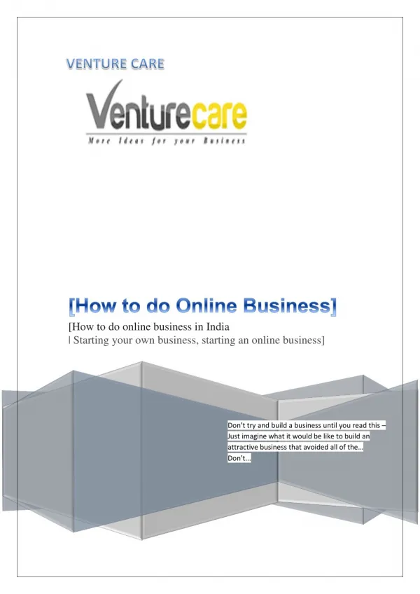 How to do Online Business| Starting your own business, Starting an online business Venture care