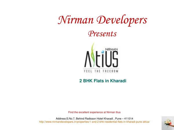 Book 2 BHK Flats in Kharadi - Nirman Altius