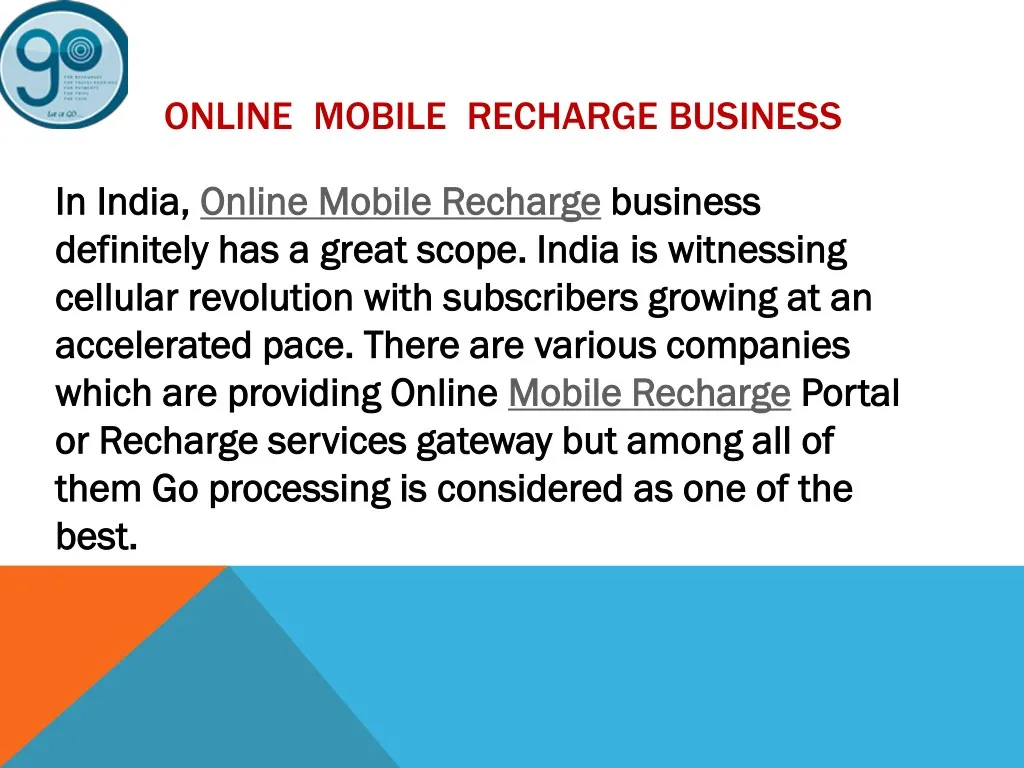 online mobile recharge business