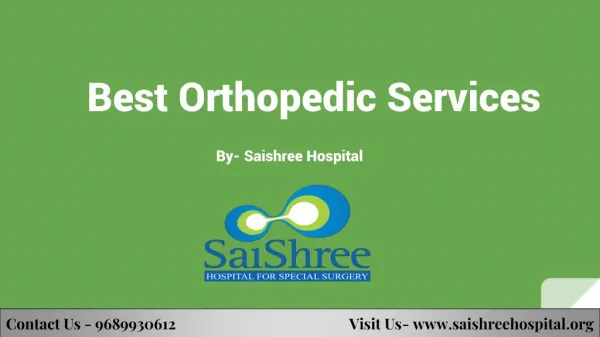 Best Orthopedic service at an affordable rate