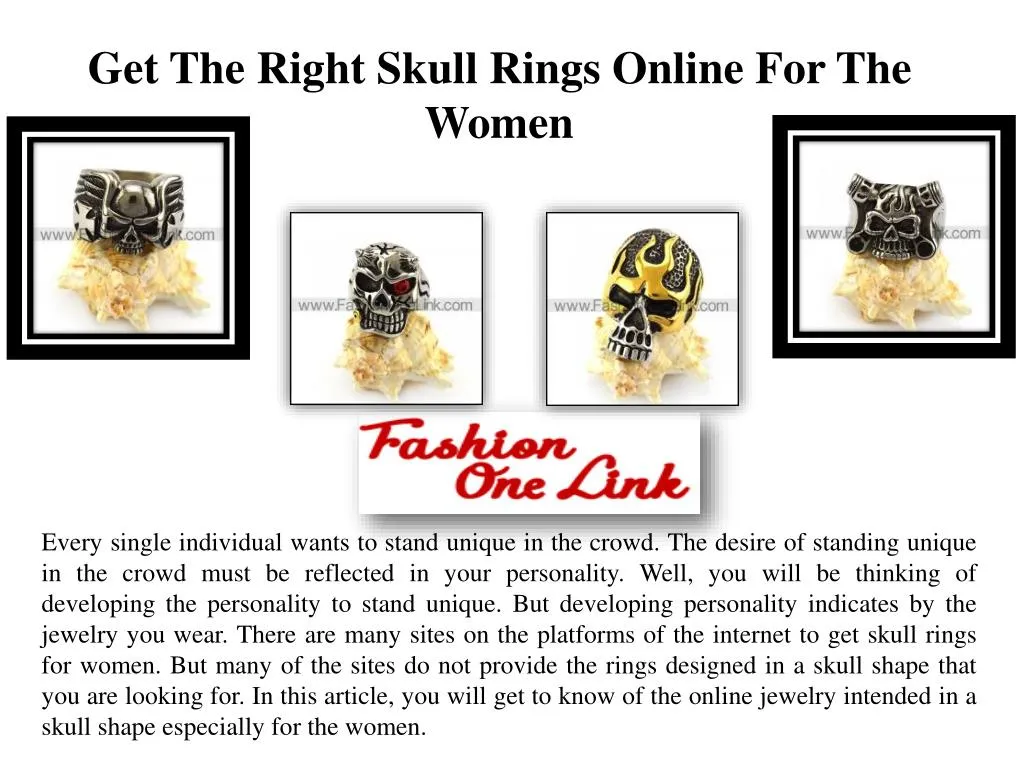get the right skull rings online for the women