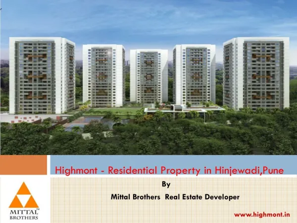 Highmont â€“ 2bhk Residential property in Hinjewadi, Pune by Mittal brothers