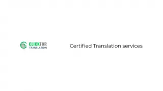 Certified Translation Services | Click For Translation