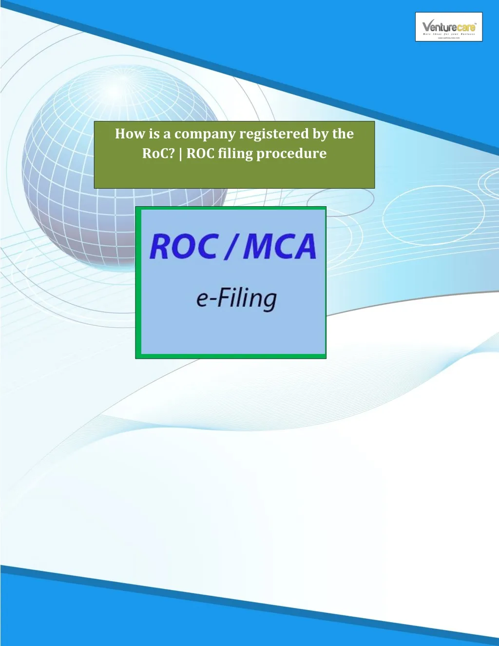 how is a company registered by the roc roc filing