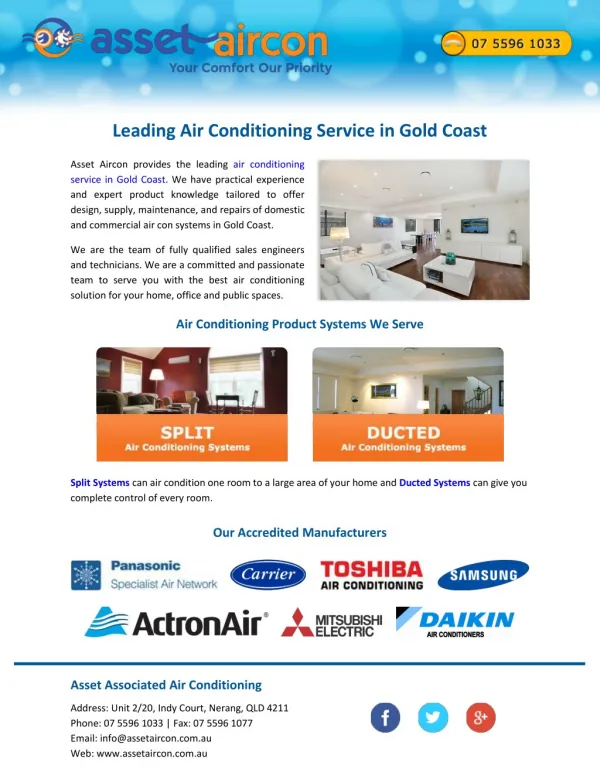 Leading Air Conditioning Service in Gold Coast