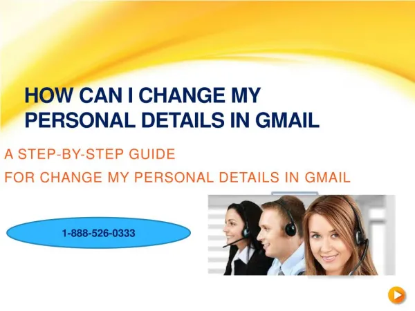 How can I change my personal details in Gmail?