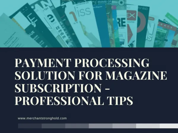 Payment Processing Solution For Magazine Subscription- Professional Tips