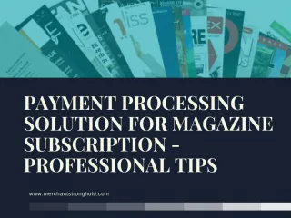 Payment Processing Solution For Magazine Subscription- Professional Tips - slide 1