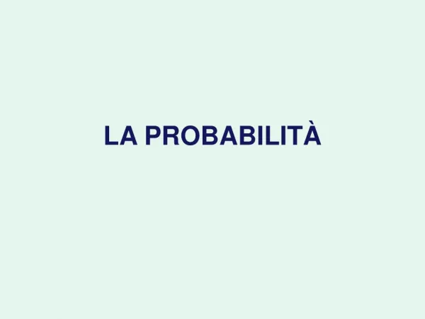 la probabilit
