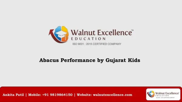 Abacus Performance by Gujarat Kids