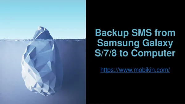 Backup SMS from Samsung Galaxy S7/8 to Computer