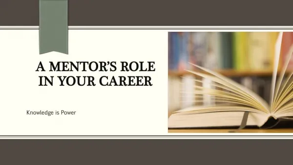 A Mentorâ€™s Role in Your Career