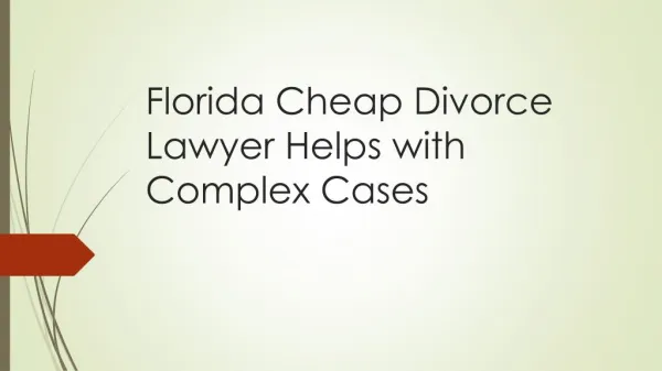 Florida Cheap Divorce Lawyer Helps with Complex Cases