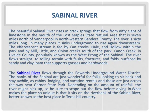 Do Something Different - Venture Down The Sabine River For A Little Relaxation