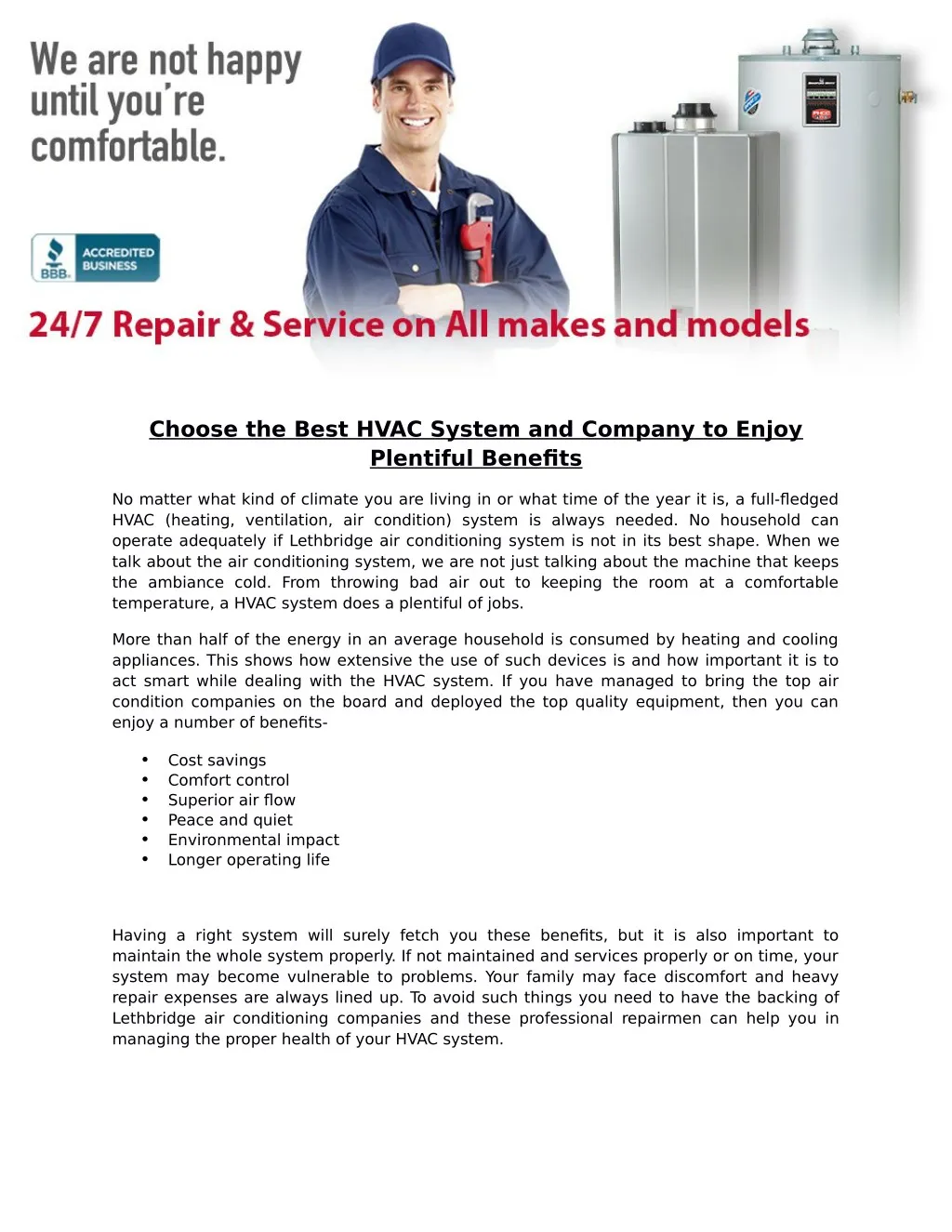 choose the best hvac system and company to enjoy