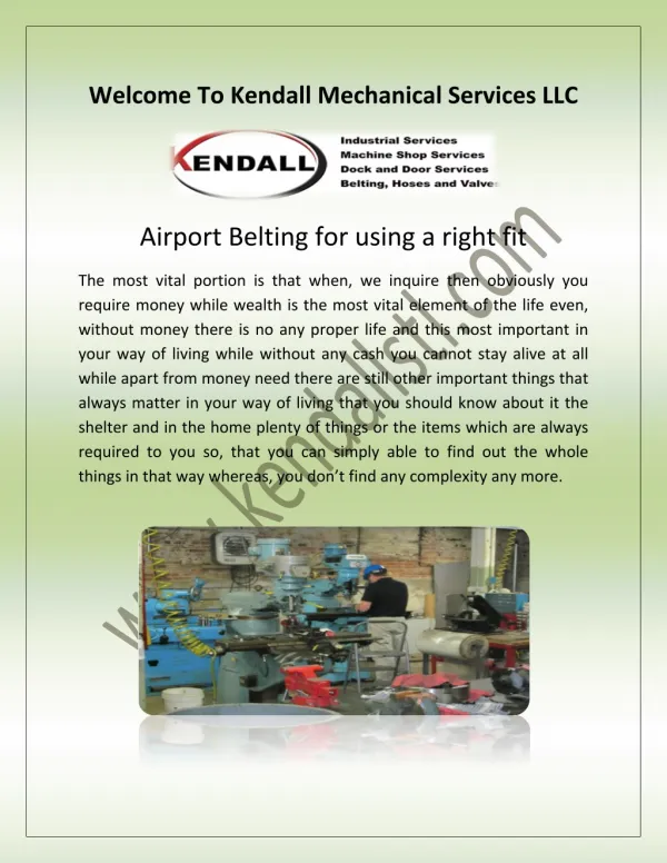 Airport Belting At kendallstl.com