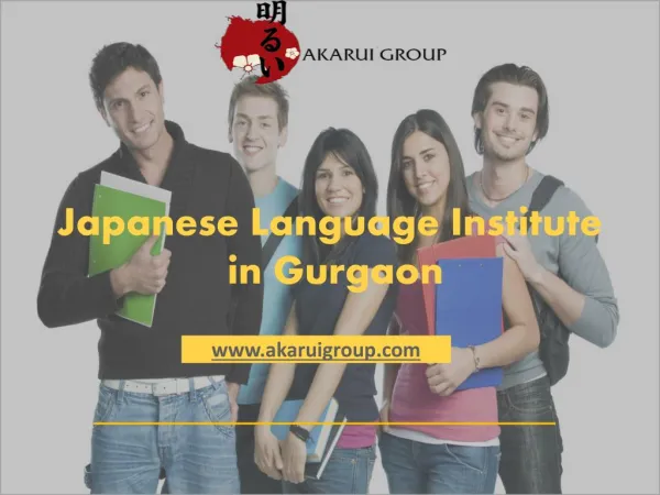 Japanese Languages Classes in Gurgaon - Akaruigroup