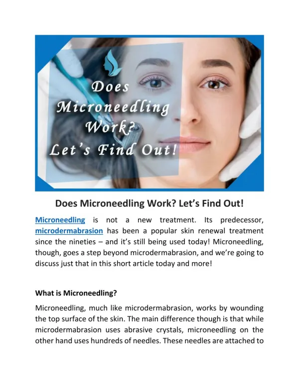 Does Microneedling Work? Let’s Find Out!