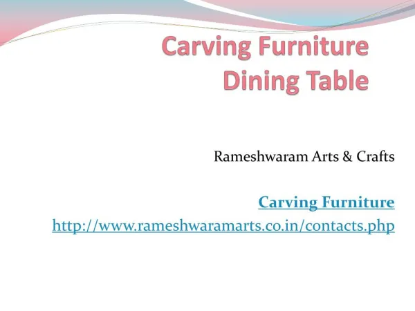 Carving furniture dining table