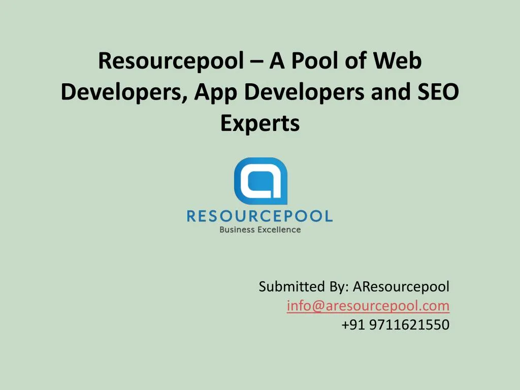 resourcepool a p ool of web developers app developers and seo experts
