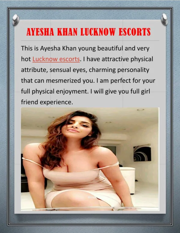 Ayesha Khan Dating Services in Lucknow