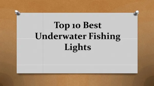 Top 10 best underwater fishing lights