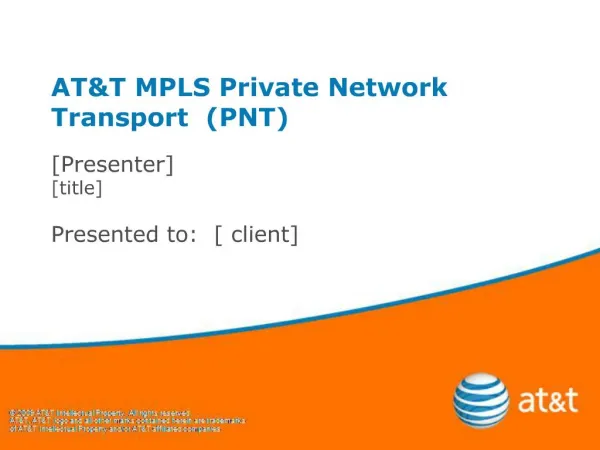 ATT MPLS Private Network Transport PNT