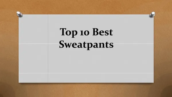Top 10 best sweatpants