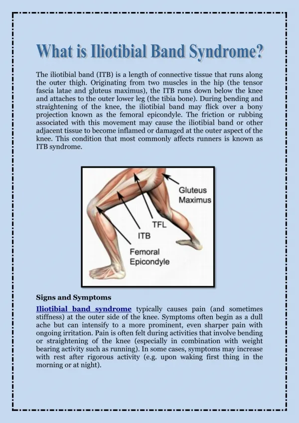 What is Iliotibial Band Syndrome?