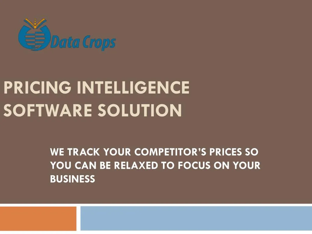 pricing intelligence software solution