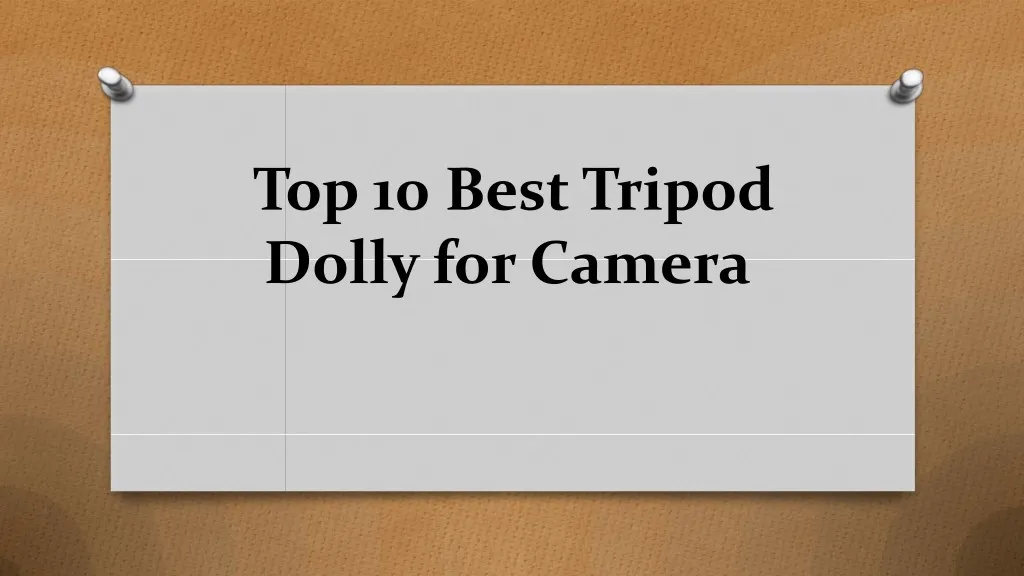 top 10 best tripod dolly for camera