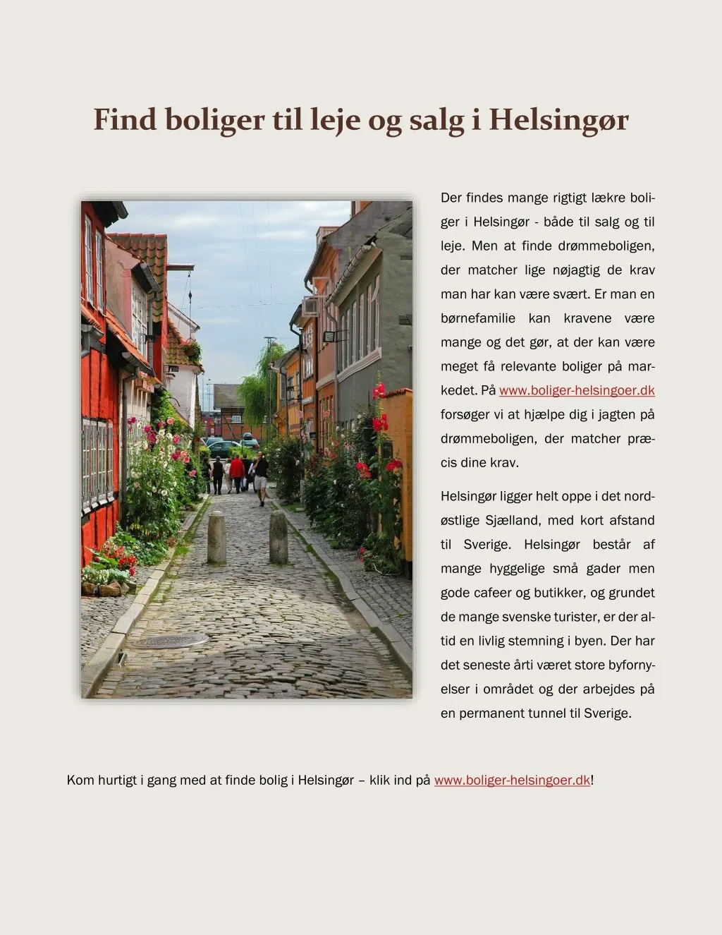 find boliger til leje og salg i helsing r