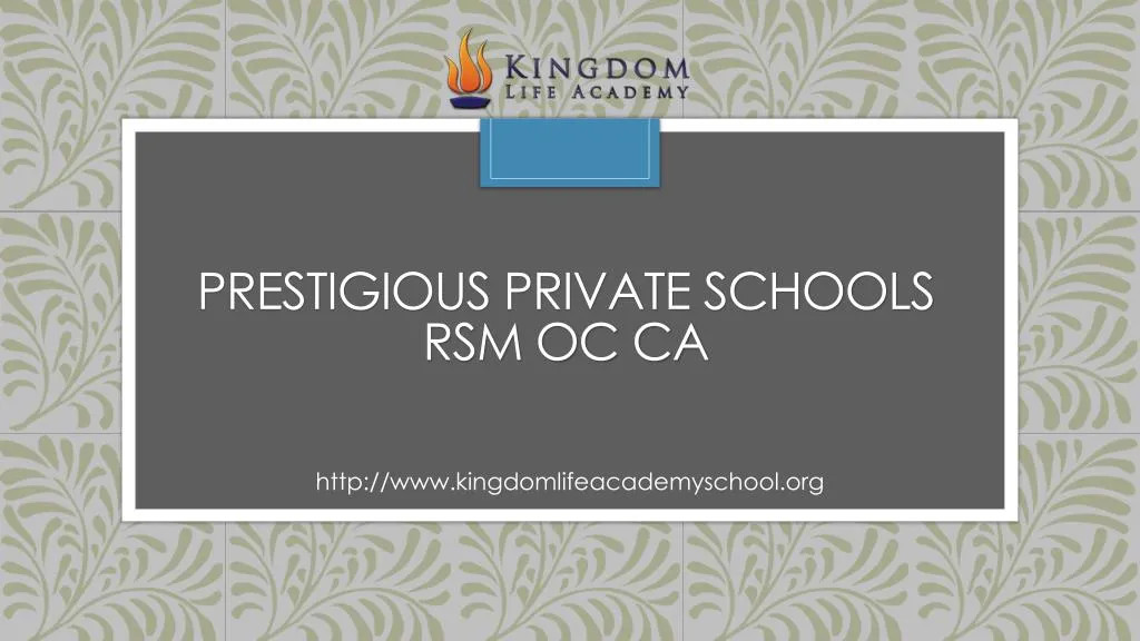 prestigious private schools rsm oc ca