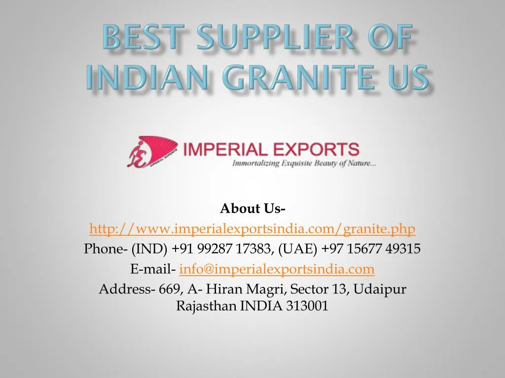 best supplier of indian granite us