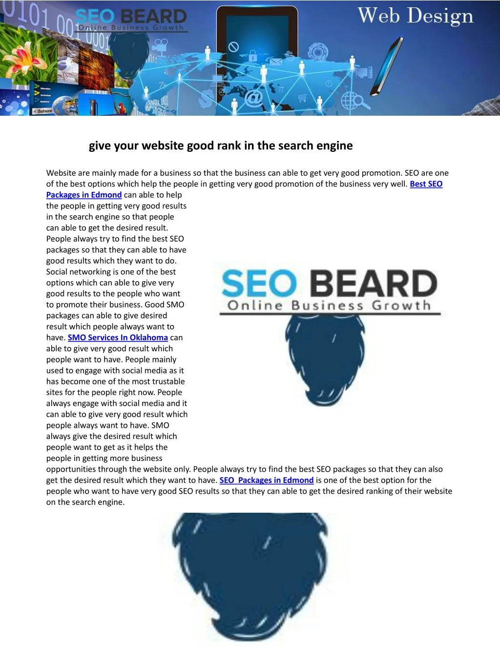 give your website good rank in the search engine