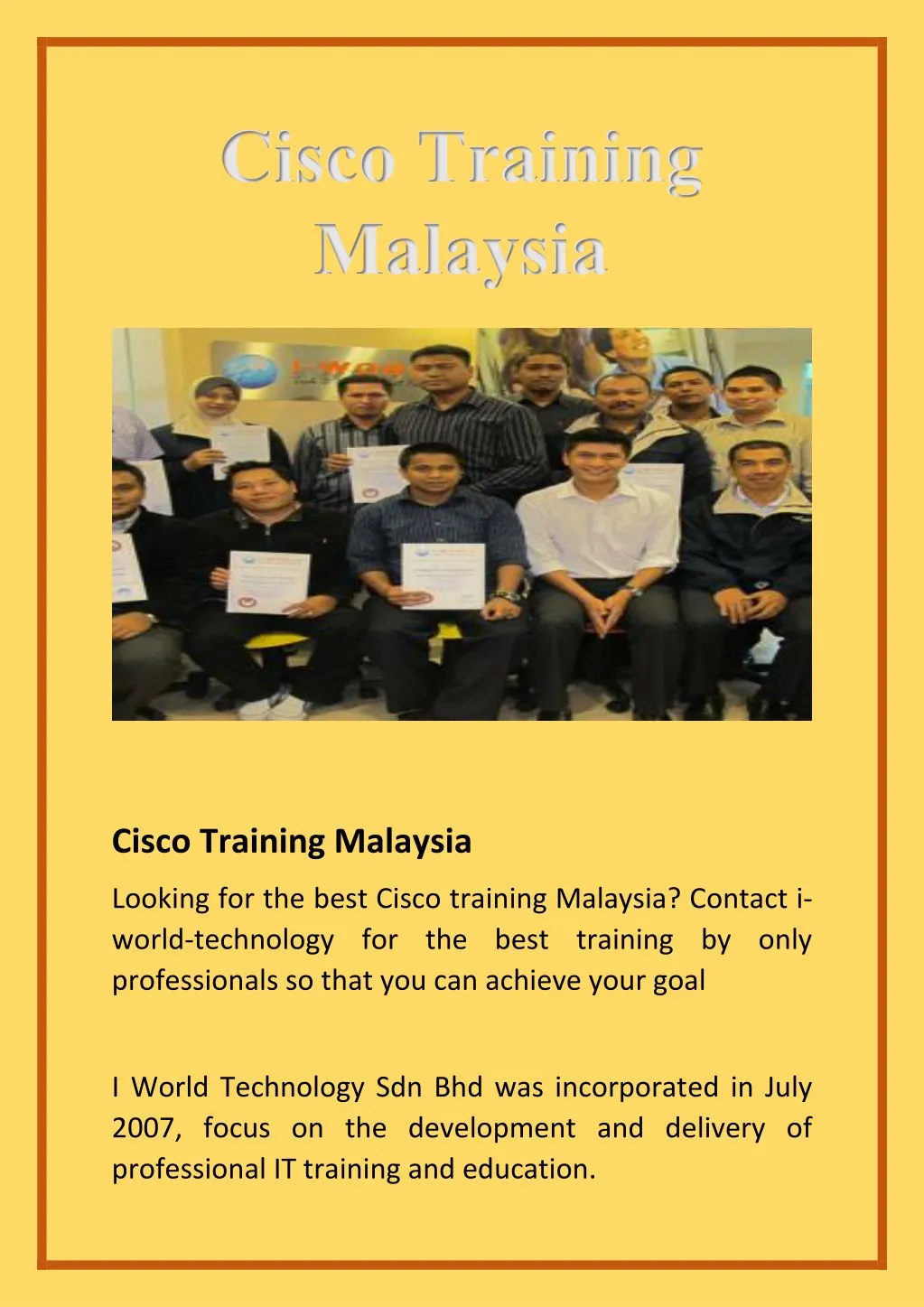 cisco training malaysia