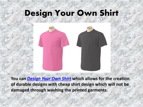 Design Your Own Shirt