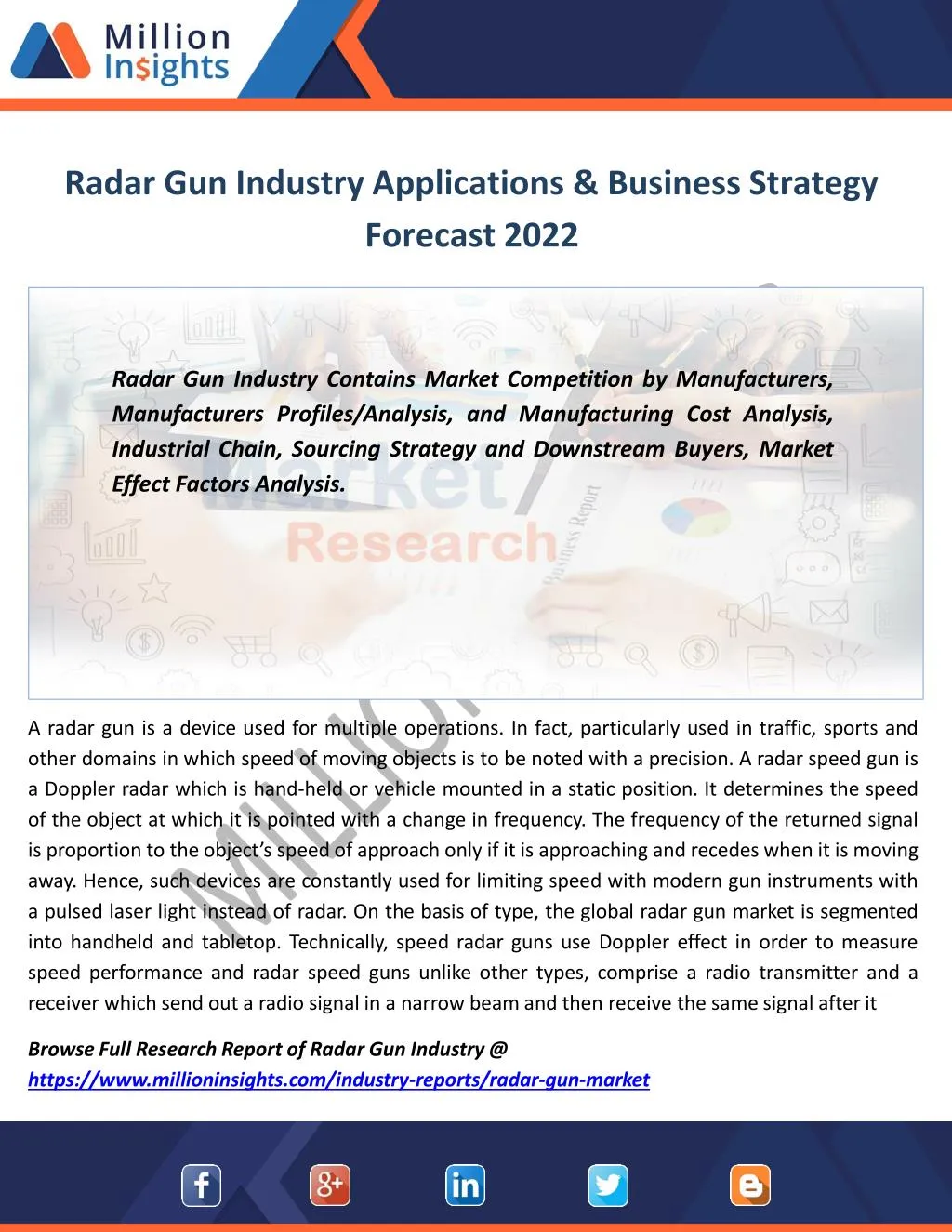 radar gun industry applications business strategy forecast 2022