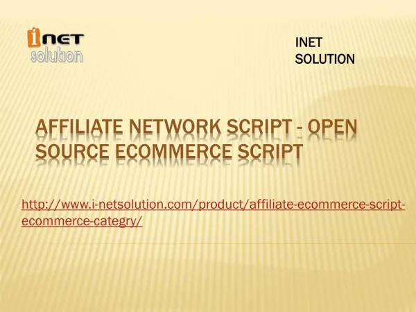 Affiliate network script - Open source ecommerce script