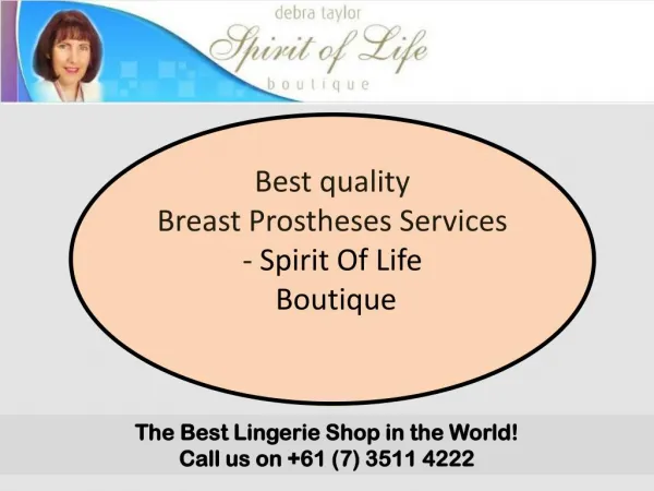 Best quality Breast Prostheses Services - Spirit Of Life Boutique