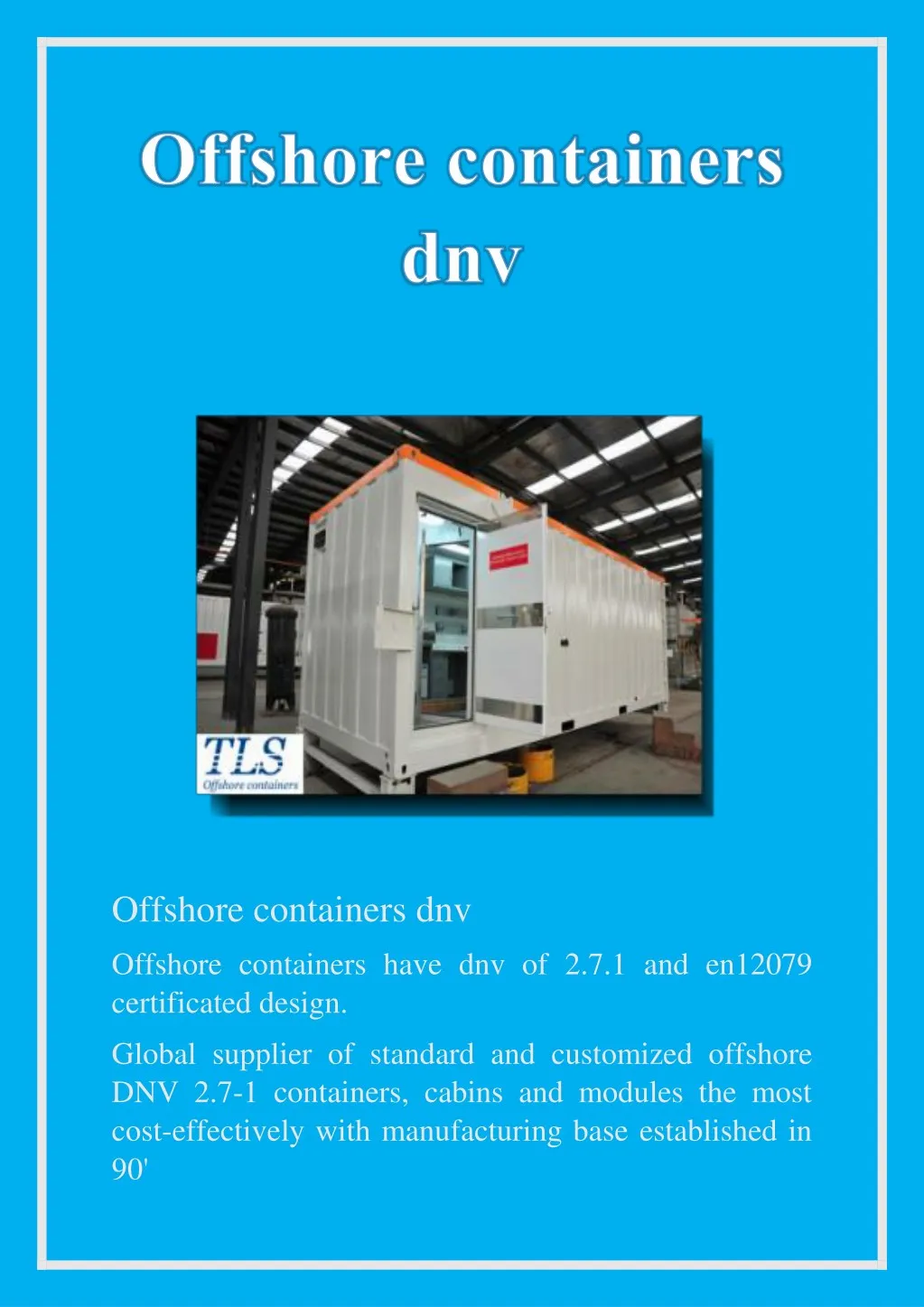 offshore containers dnv