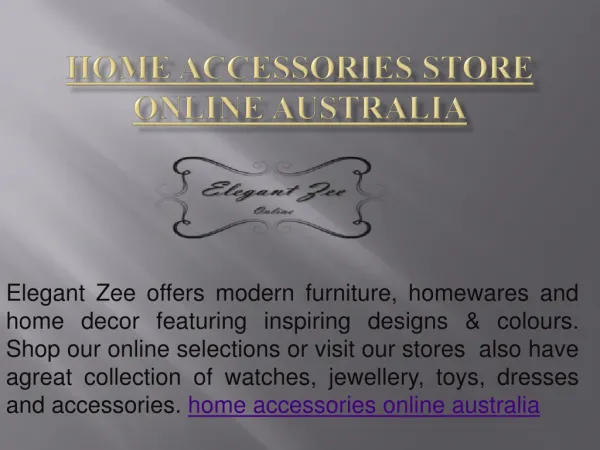 Home Accessories Store Online Australia