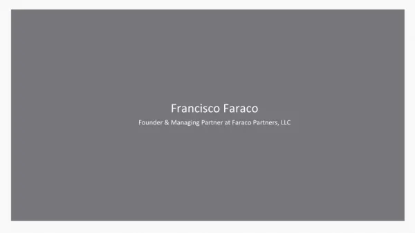 Francisco Faraco - Entrepreneur