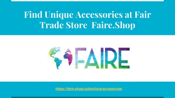 Find Unique Accessories at Fair Trade Store - Faire.Shop