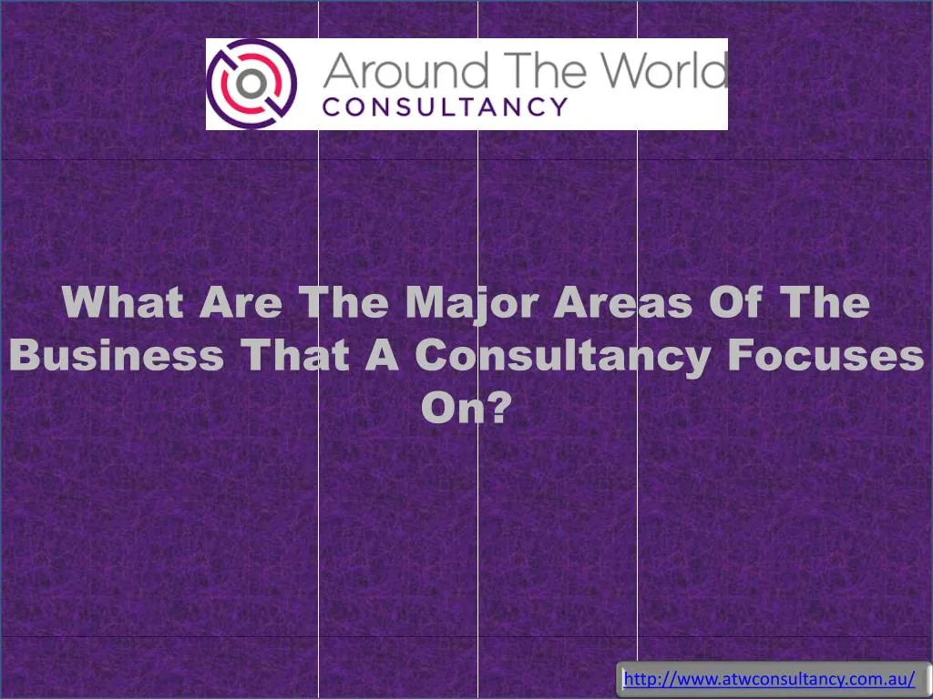 what are the major areas of the business that a consultancy focuses on