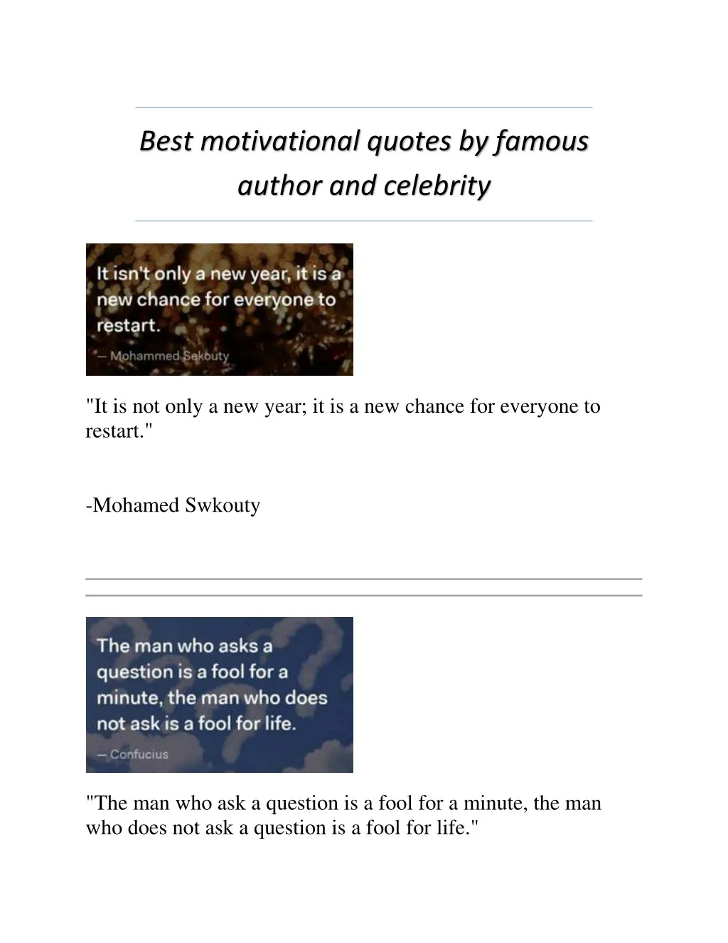 best motivational quotes by famous author