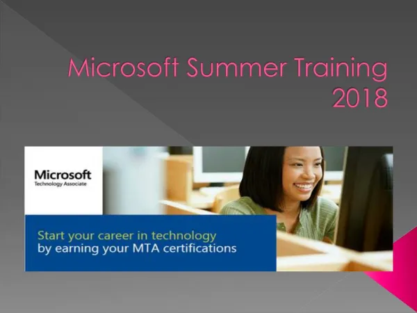 Microsoft summer training 2018